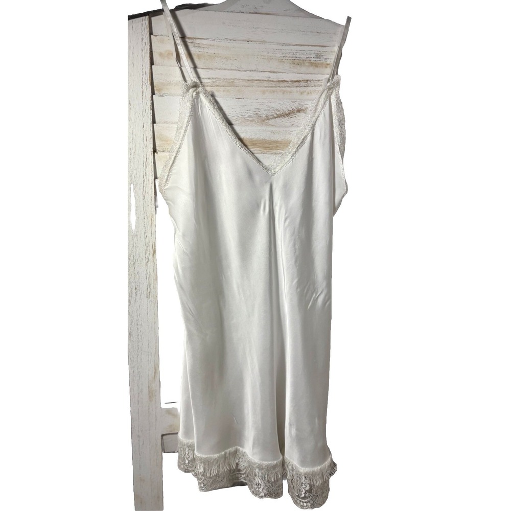 Celestino White Camisole Top  OS w/Lace Capsule  Adjustable Straps Elastic Back